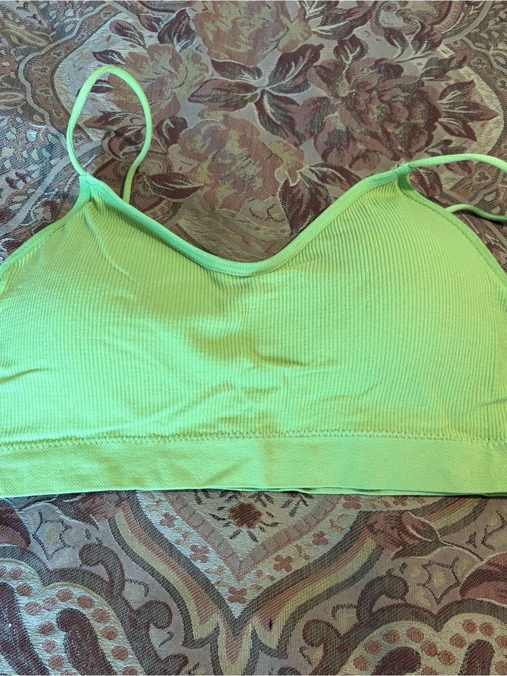Women's Ribbed Light Green Sportsbra size XL
